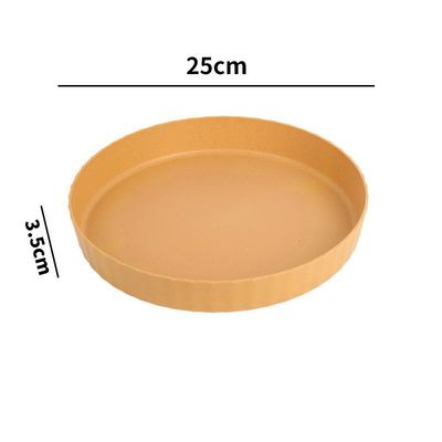 Custom Wheat Straw Plastic Parts in Various Colors for  PP thickened circular dining plate